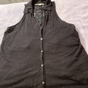 Aeropostale Cotton Button Down Tank